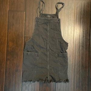 Aerie Charcoal Overall Dress